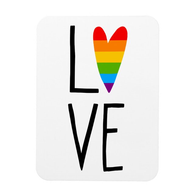 Rainbow Love Magnet (Vertical)