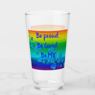 Rainbow Love Man Glass