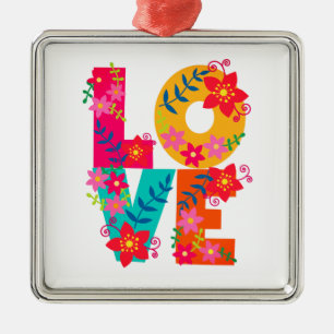 Rainbow Love Metal Tree Decoration