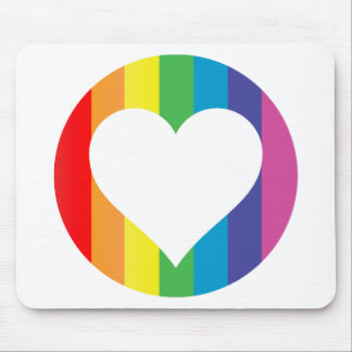 rainbow love mouse mat