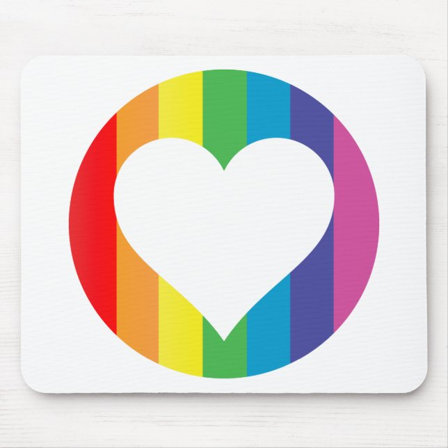 rainbow love mouse mat (Front)
