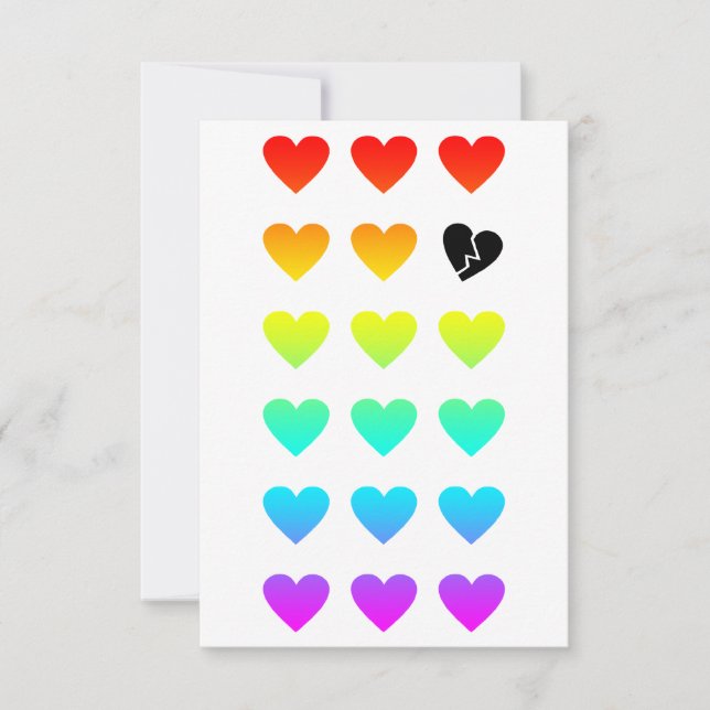 rainbow love outcast invitation (Front)