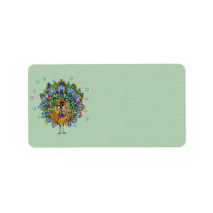 Rainbow Love Peacock Label
