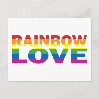 RAINBOW-LOVE POSTCARD
