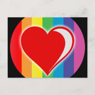 rainbow love. postcard