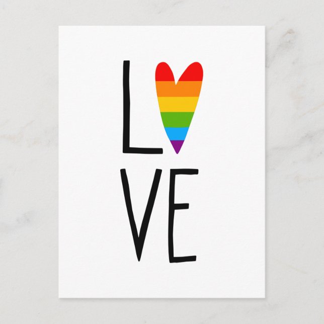 Rainbow Love Postcard (Front)