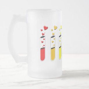 rainbow love potion frosted glass beer mug