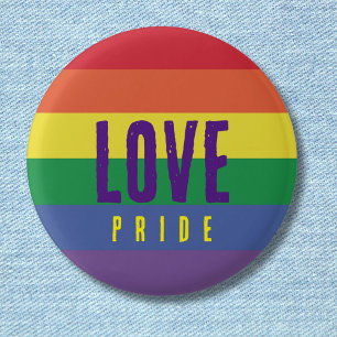 Rainbow Love Pride  3 Cm Round Badge