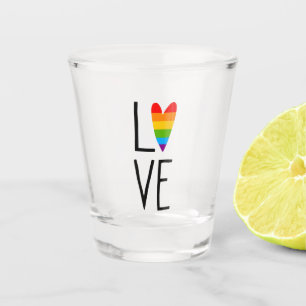 Rainbow Love Shot Glass