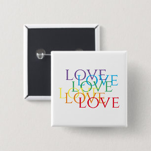 RAINBOW LOVE Square Button