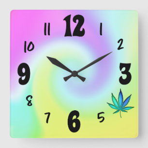 Rainbow Love Square Wall Clock