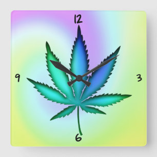 Rainbow Love Square Wall Clock