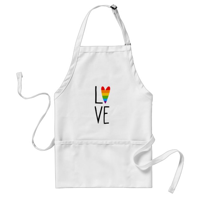 Rainbow Love Standard Apron (Front)