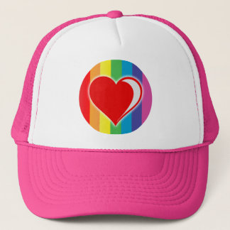 rainbow love. trucker hat