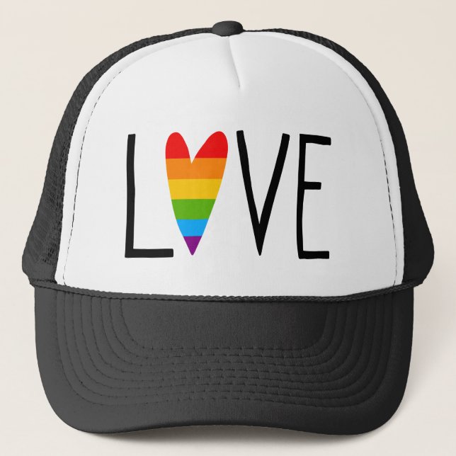 Rainbow Love Trucker Hat (Front)