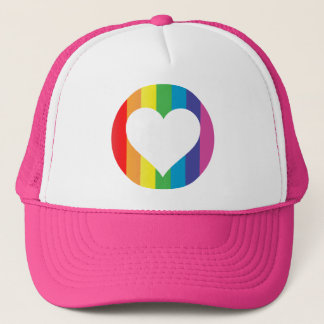 rainbow love. trucker hat