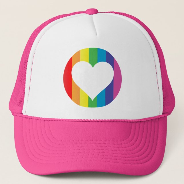 rainbow love. trucker hat (Front)