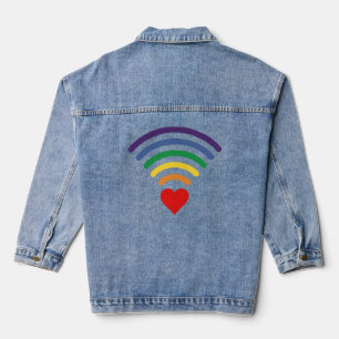 RAINBOW LOVE VIBE DENIM JACKET