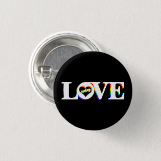 Rainbow Love Wins  3 Cm Round Badge