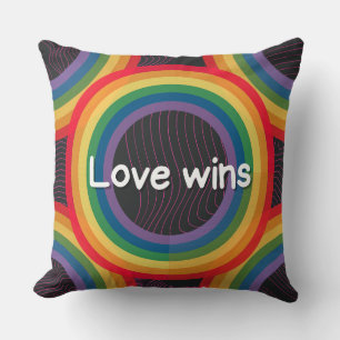 Rainbow Love Wins Cushion