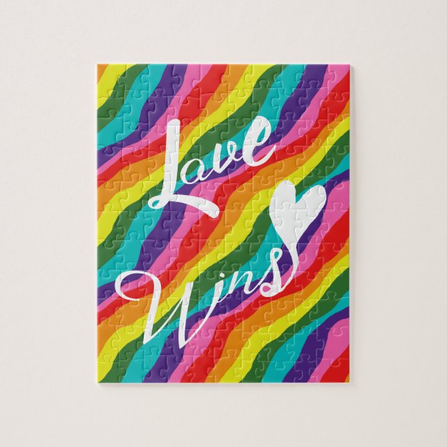 Rainbow Love Wins Jigsaw Puzzle (Vertical)