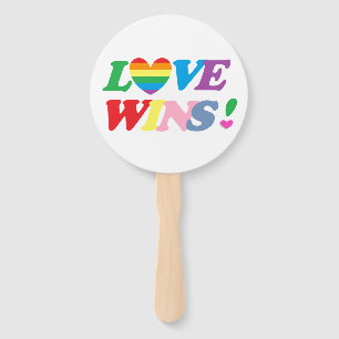 Rainbow Love Wins LGBT Hand Fan