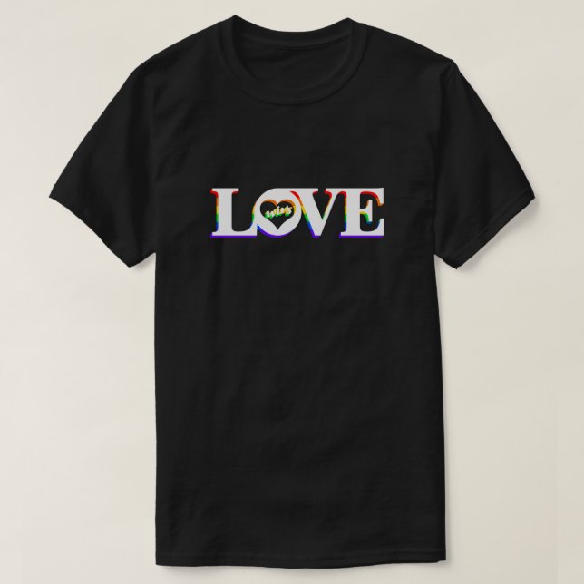Rainbow Love Wins T-Shirt (Design Front)