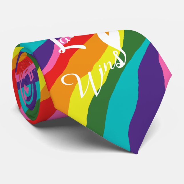 Rainbow Love Wins Tie (Rolled)