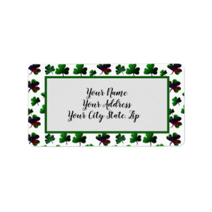 Rainbow Lucky Shamrockr Design Label
