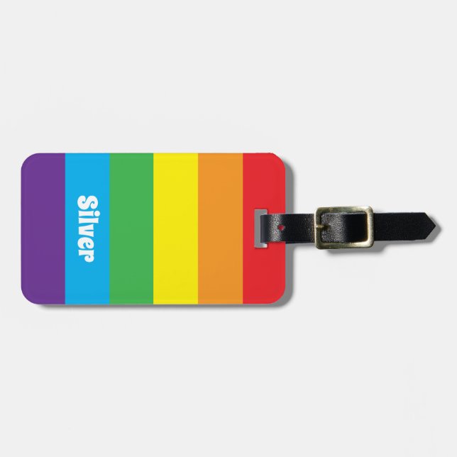 Rainbow Luggage Tag (Front Horizontal)