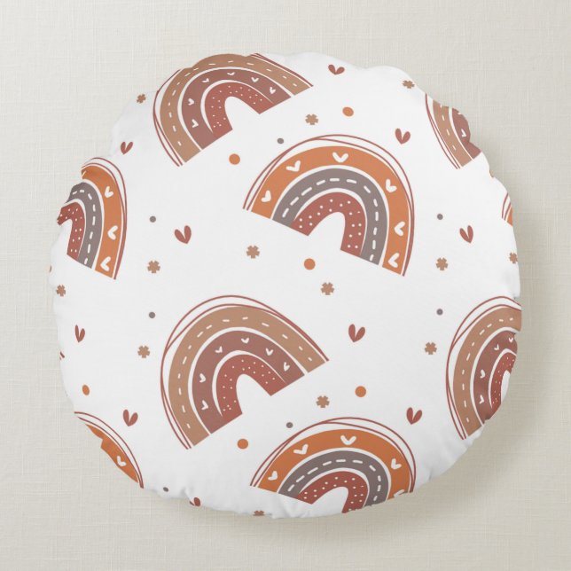 Rainbow Luv Round Cushion (Front)