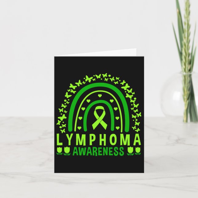 Rainbow Lymphoma Awareness Support  Card (Front)