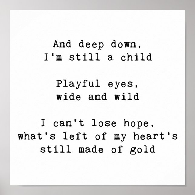 Rainbow lyrics poster (Front)