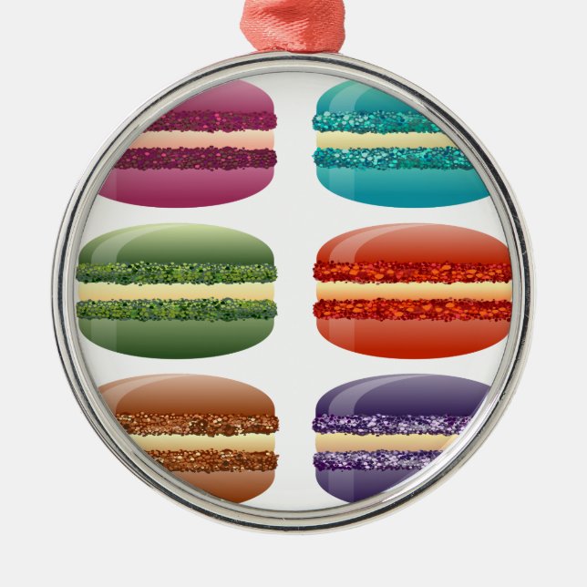 rainbow macarons metal tree decoration (Front)