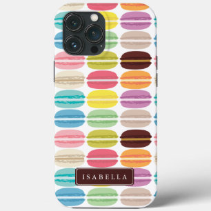 Rainbow Macarons Personalised iPhone 13 Pro Max Case