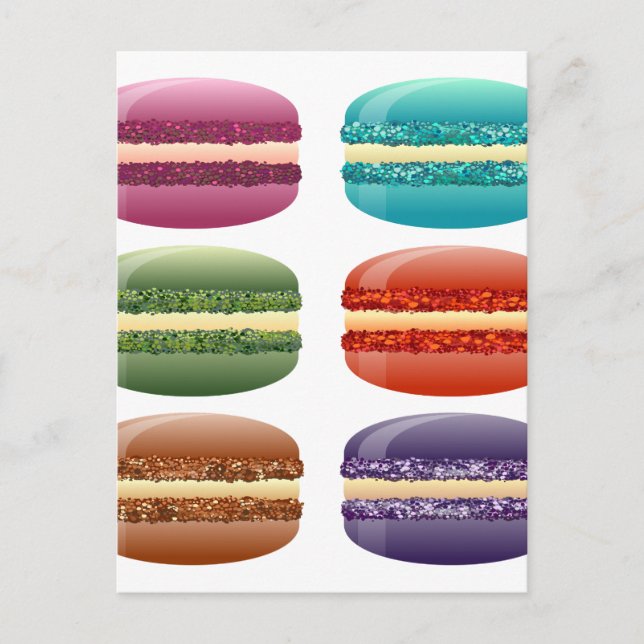 rainbow macarons postcard (Front)