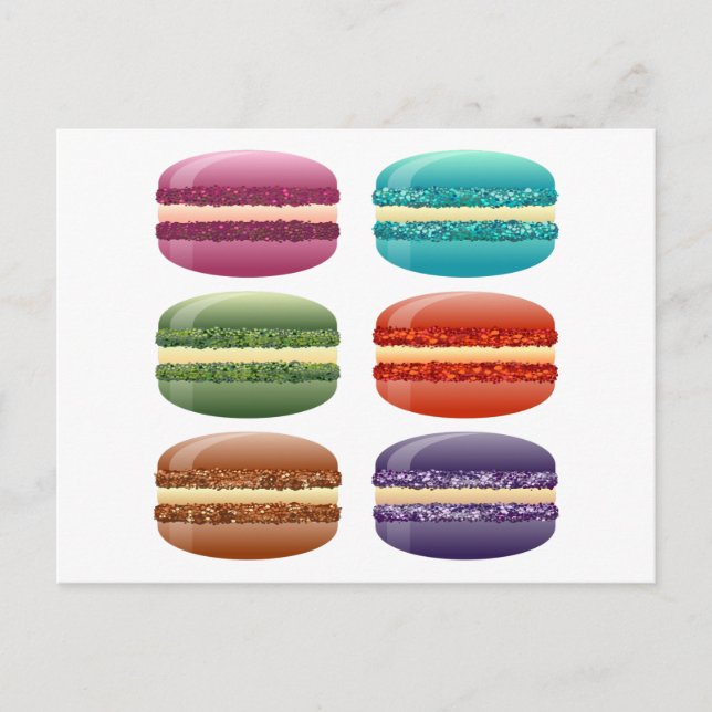 rainbow macarons postcard (Front)