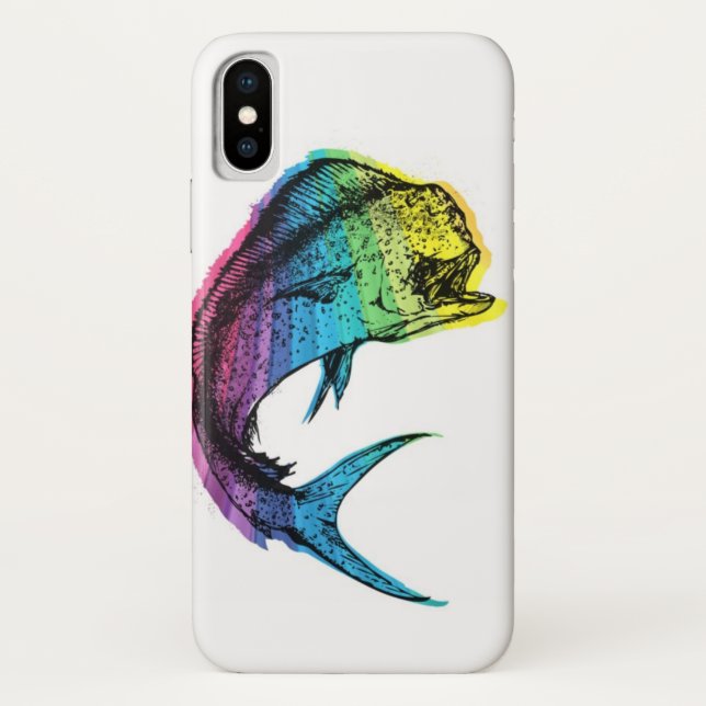 Rainbow Mahi Mahi Case-Mate iPhone Case (Back)