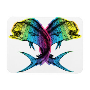 Rainbow Mahi Mahi Magnet
