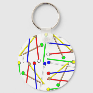 Rainbow  Mallets Key Ring