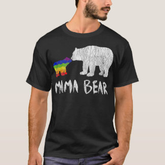 Rainbow Mama Bear Always Forever Love Support Prid T-Shirt