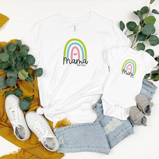 Rainbow Mama Mini Matching Customisable  Baby Bodysuit (Creator Uploaded)
