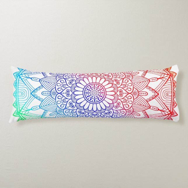 Rainbow Mandala Body Cushion (Front)