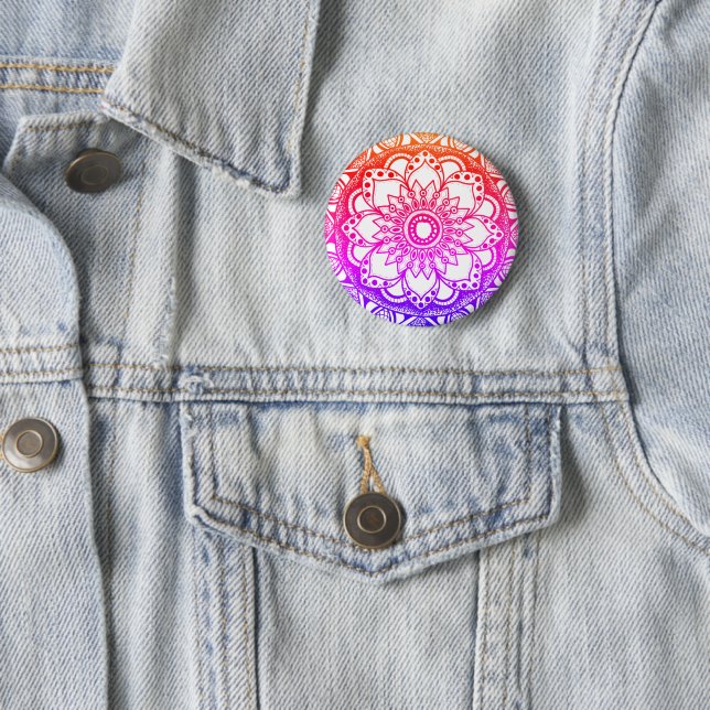 Rainbow Mandala Button (In Situ)
