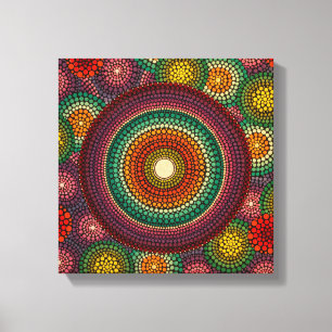 Rainbow Mandala Canvas