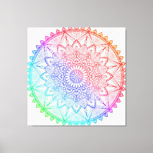 Rainbow Mandala Canvas Print