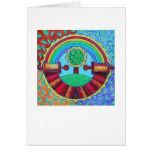 Rainbow Mandala Card