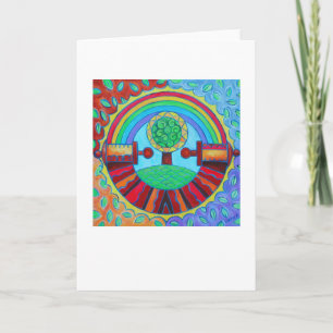 Rainbow Mandala Greeting Card