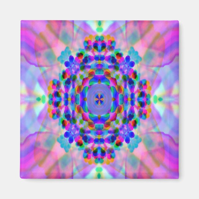Rainbow Mandala... Magnet (Front)