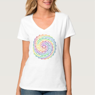 Rainbow Mandala Pattern Design T-Shirt